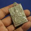 Chinese Old Tibet Silver Carved Kwan-Yin&dragon Statues Amulet Necklace Pendant