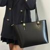 Black Bag Women's 2023 New Tote Bag Commuting Large-capacity College Student Class Bag Student Portable Shoulder Bag
