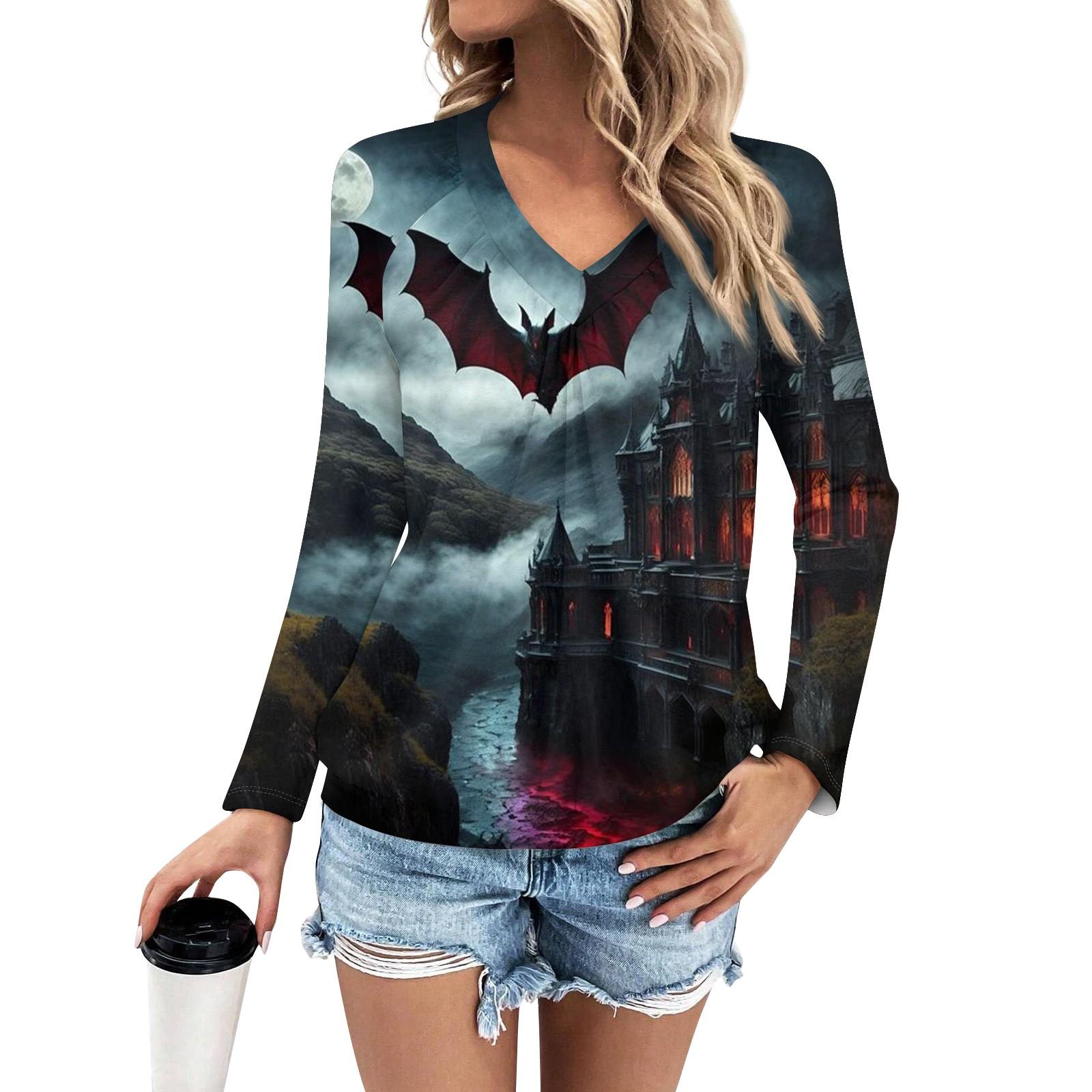 Женская мода V-образный вырез плиссированные полоски принт повседневный длинный рукав — фото 5