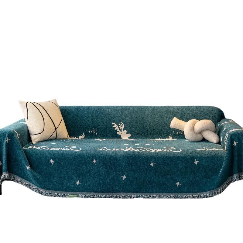 Christmas Sofa Towel Four Seasons Universal All-inclusive Living Room Sofa Cover Anti Cat Scratch Luxury Sofa Cover Blanket