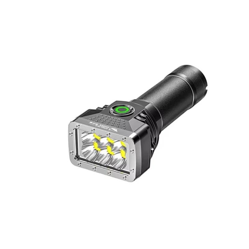 

Высокояркий 6-светодиодный фонарик Перезаряжаемый мини-фонарь Водонепроницаемый Уличный Аварийный Кемпинг Рыбалка Встроенный аккумулятор Портативная лампа 1PC