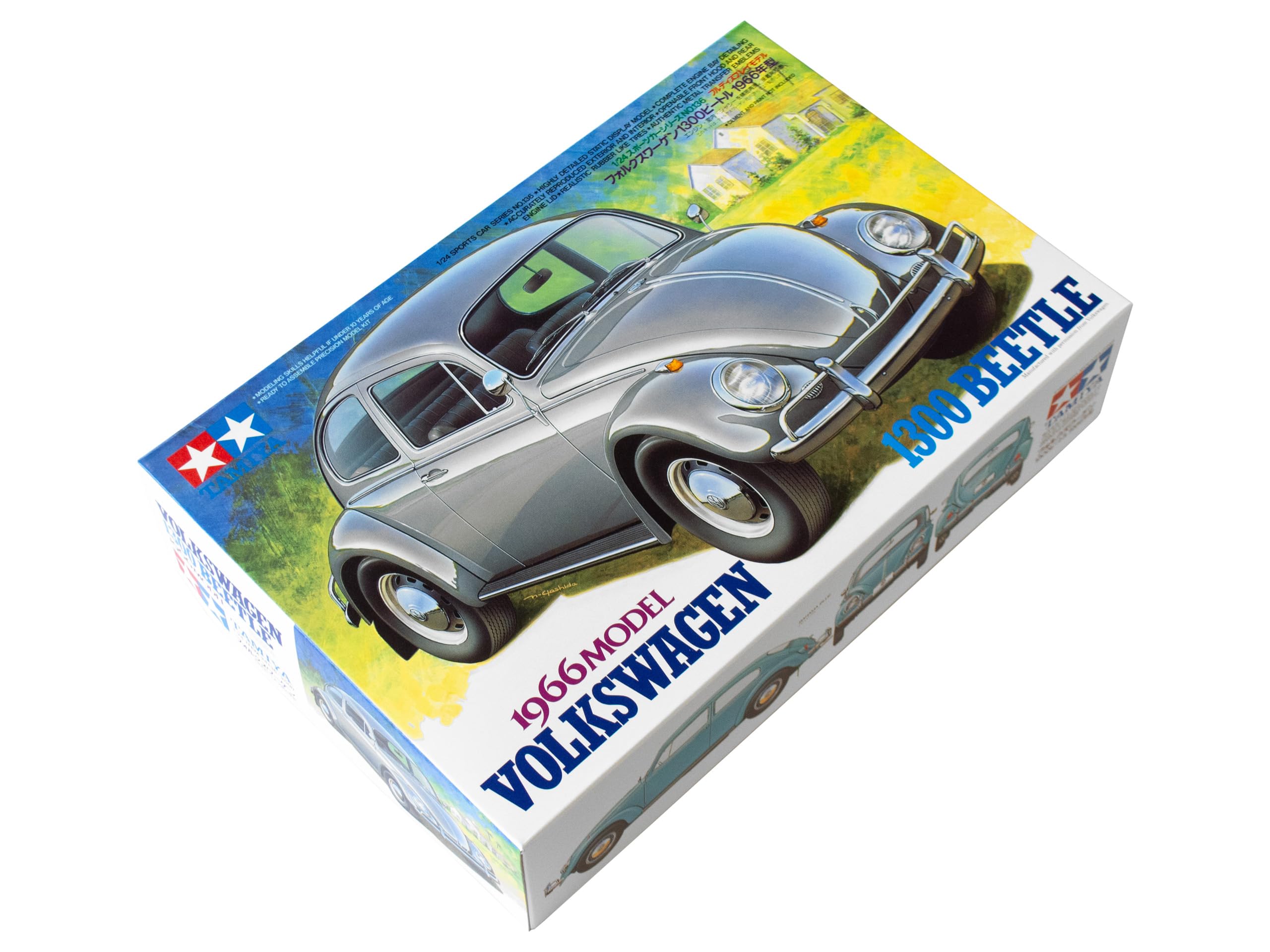 

Серия Спортивных Автомобилей Tamiya 136 Volkswagen 1300 Beetle 1966 Модель Пластиковая Модель в Наборе 24136 1/24 №