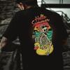Funn Skull Drinking Beer Graphic Tshirt Men Dark Punk Skull Top Street Rock Hip-Hop Shirt Unisex XS-4XL Tee Roupas Masculinas