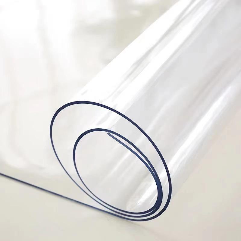 Clear PVC Heat-Resistant Table Mat, Anti-Scald, Soft Glass Tablecloth, Waterproof, Oilproof Protective Mat