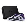 Air Jordan 1 Vintage Basketball Shoes Women's High Top Black/Purple DQ8423-301(Team80-S-BOX)