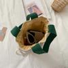 Portable Canvas Thermos Pouch Solid Color Handheld Drawstring Storage Bag Water Bottle Carrier Bag Outdoor