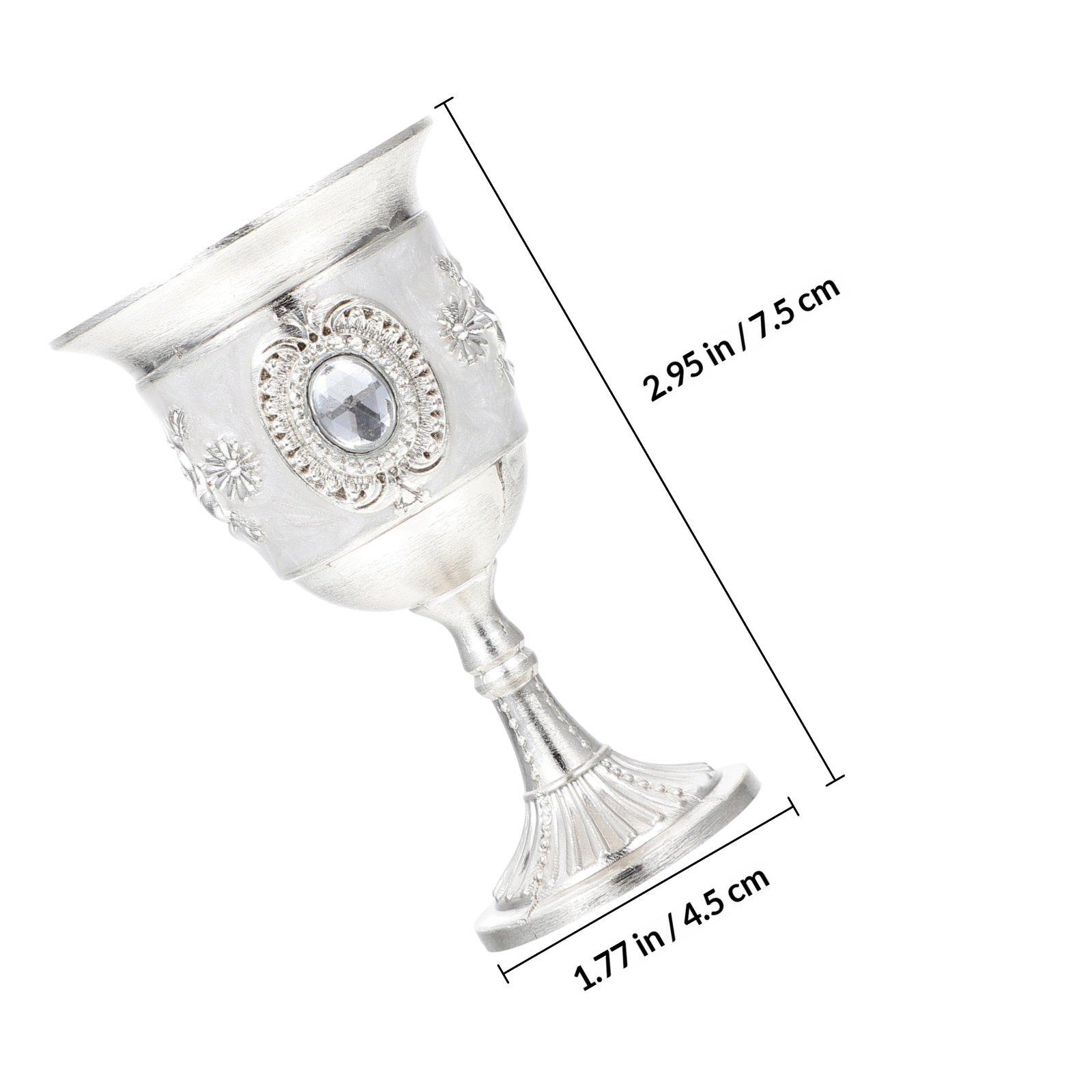 

1Pcs High Foot Wine Glass Exquisite European Wine Goblet Decorative Drinking Cup Home Hotel Restaurant Supply Home Accessory серебряный