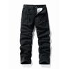 Functional Tactical Autumn and Winter Outdoor Cotton Short Sleeve Wear-resistant Straight Training Pants Multi-bag Solid Color Casual Pants Overalls