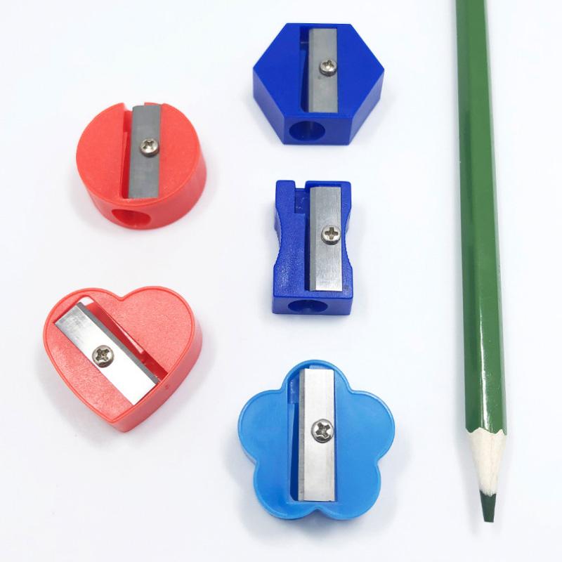4/8/12 Stück Mini Hand-Anspitzer Herz Quadrat Kreis Bleistift-Schneidwerkzeuge Büro Schule Schreibwaren Zubehör