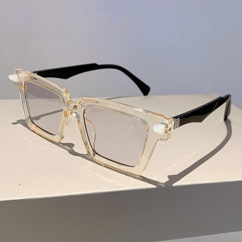 Classic Punk Pink Square Sunglasses Women For Men Luxury Brand Designer Trend Sun Glasses Fashion Vintage Hip Hop Driving Shades