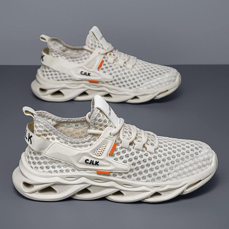 2025 new summer mesh breathable hollow thin men's shoes fashion sports casual shoes versatile Internet celebrity Korean shoes