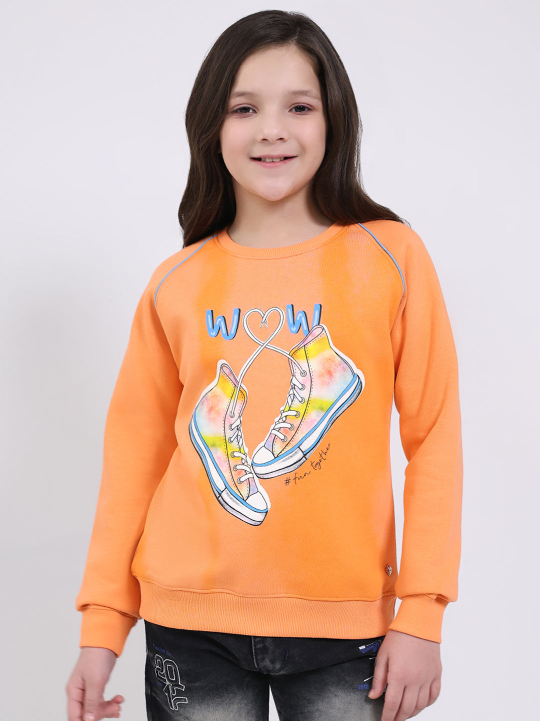 Monte Carlo Girl Regular Fit Peach Sweatshirt 4-5 Years персиковый