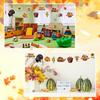 60 Pcs Thanksgiving Cutouts Fall Bulletin Board Decoration Turkey Leaves Pumpk Acorn Cutout for Thanksgiving Fall Harvest School Office Classroom