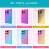 Shockproof Gradient Silicone Case for Motorola Edge 60 Fusion 60S Rainbow Color Anti-Knock Airbags Cover for Moto Edge 60 Stylus