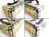 Authentic BURBERRY Hymarket Check Brown PVC Hand Bag Tote Bag Purse #7785 Seller Refurbished