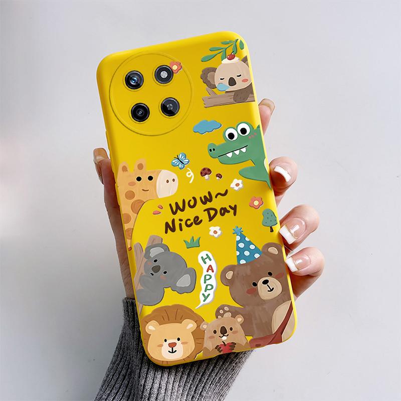 For OPPO Realme 11 4G Phone Case Cute Cat Cartoon Funny Dog Shell Soft Silicone Protection Back Cover For Realme11 RMX3636 Funda