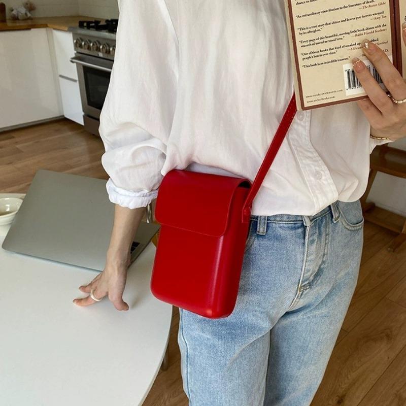 Fashionable Simple and Versatile Saddle Bag Small Square Bag Mobile Phone Bag Single-shoulder Crossbody Small Bag