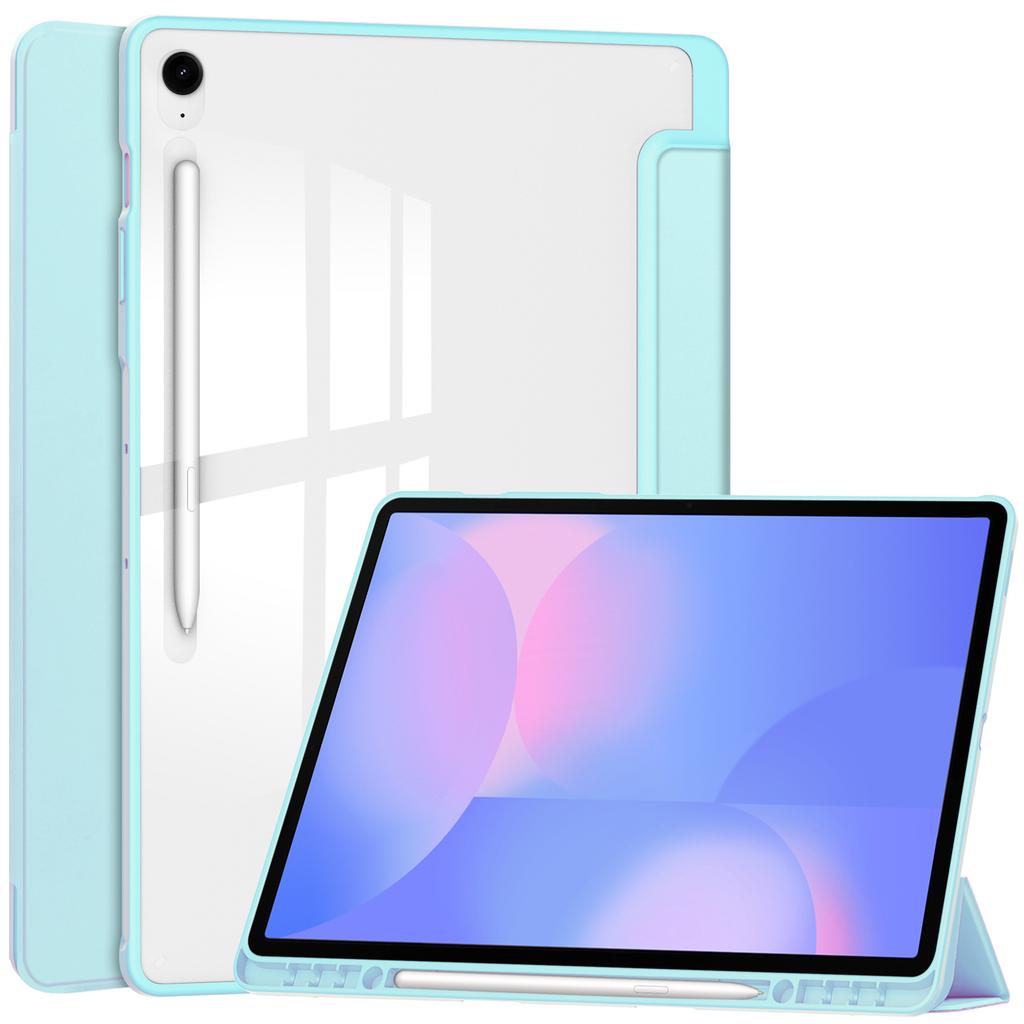 Tablet Case For Galaxy Tab S10FE+ 13.1 S10FE Plus X620 Tri-Fold Stackable Acrylic Pen Slot Case