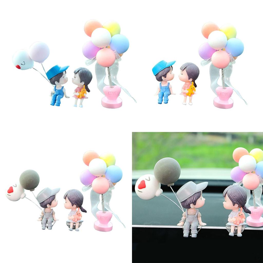 Auto-Armaturenbrett-Dekoration, Niedliche Mini-Lustige Multifunktionale Pärchen-Puppe Mode-Accessoires Dekoration