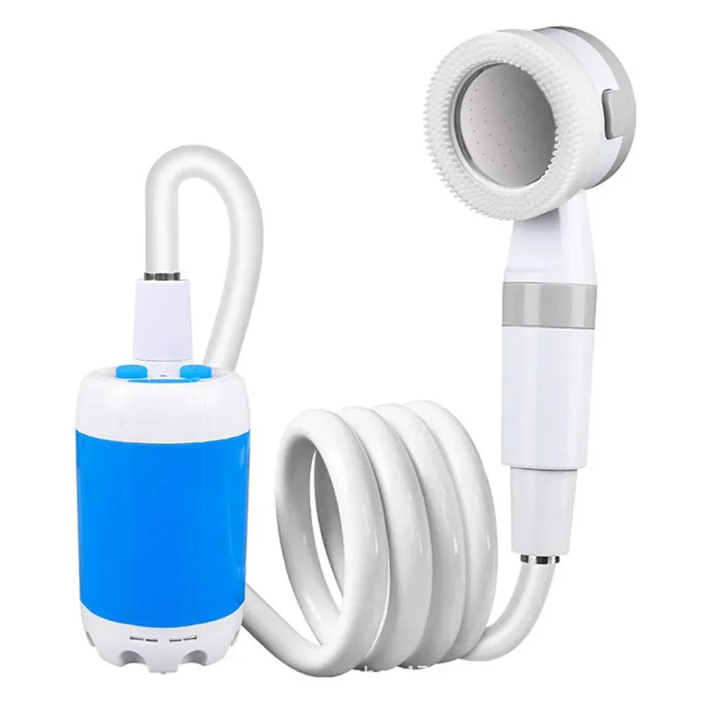 

Набор для походного душа Портативный уличный душ Электрический походный душ Мешок для воды Для путешествий Мойка автомобиля Кемпинг Снаряжение для выживания белый