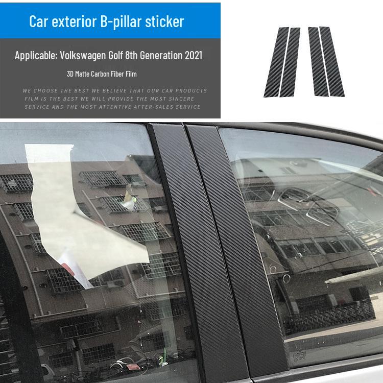 

Наклейка-пленка для интерьера Volkswagen Golf 8-го поколения, центральная консоль, карбоновое волокно, 2021, бесплатная замена в случае повреждения