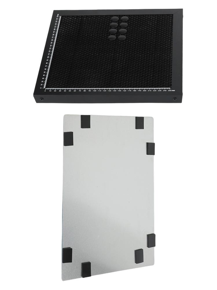 For Honeycomb Workbench 300x300mm Aluminum Plate Engraving Machine Accessory with Scale Lines and Smoke Diffusion