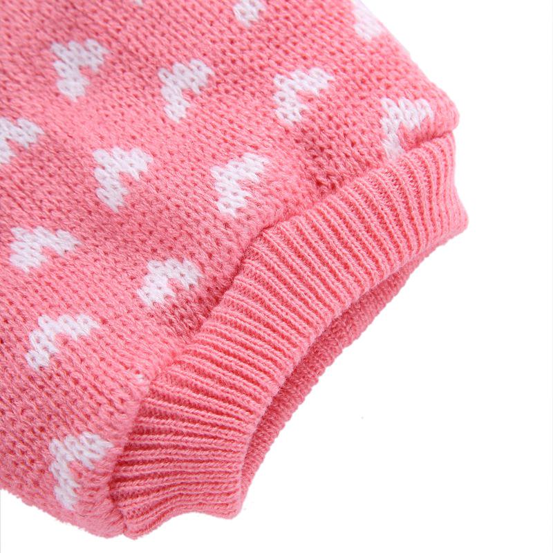 Pet Peach Heart Slim Fit Dog Sweater, Round Neck