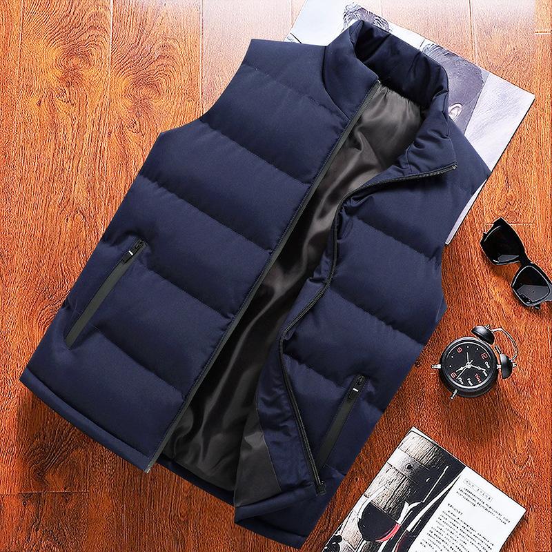 Plus-size Winter Men's Casual Waistcoat Thermal Cotton Vest Jacket