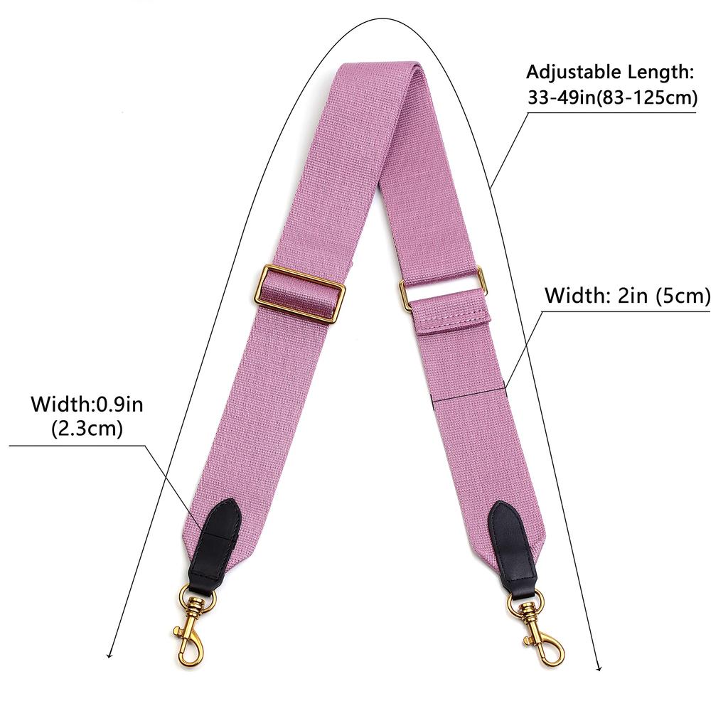 Jiesinlov Bag Strap for Handbags Adjustable Replacement Crossbody Bag Wide Canvas Shoulder Strap (Taro Purple)