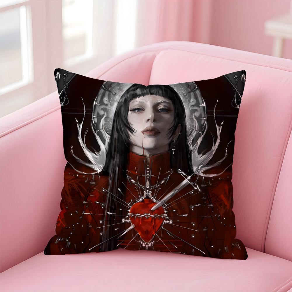 Singer Unique LLady GGaga Cushion Cover Pillow Case Soft Skin Friendly Fabric Comfort Concealed Zipper