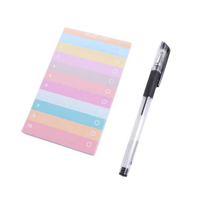50 Sheets To Do List Sticky Notes Multicolors Lined Sticky Notes Portable Sticky Notes Memo Pad Notepad Kawaii Stationery