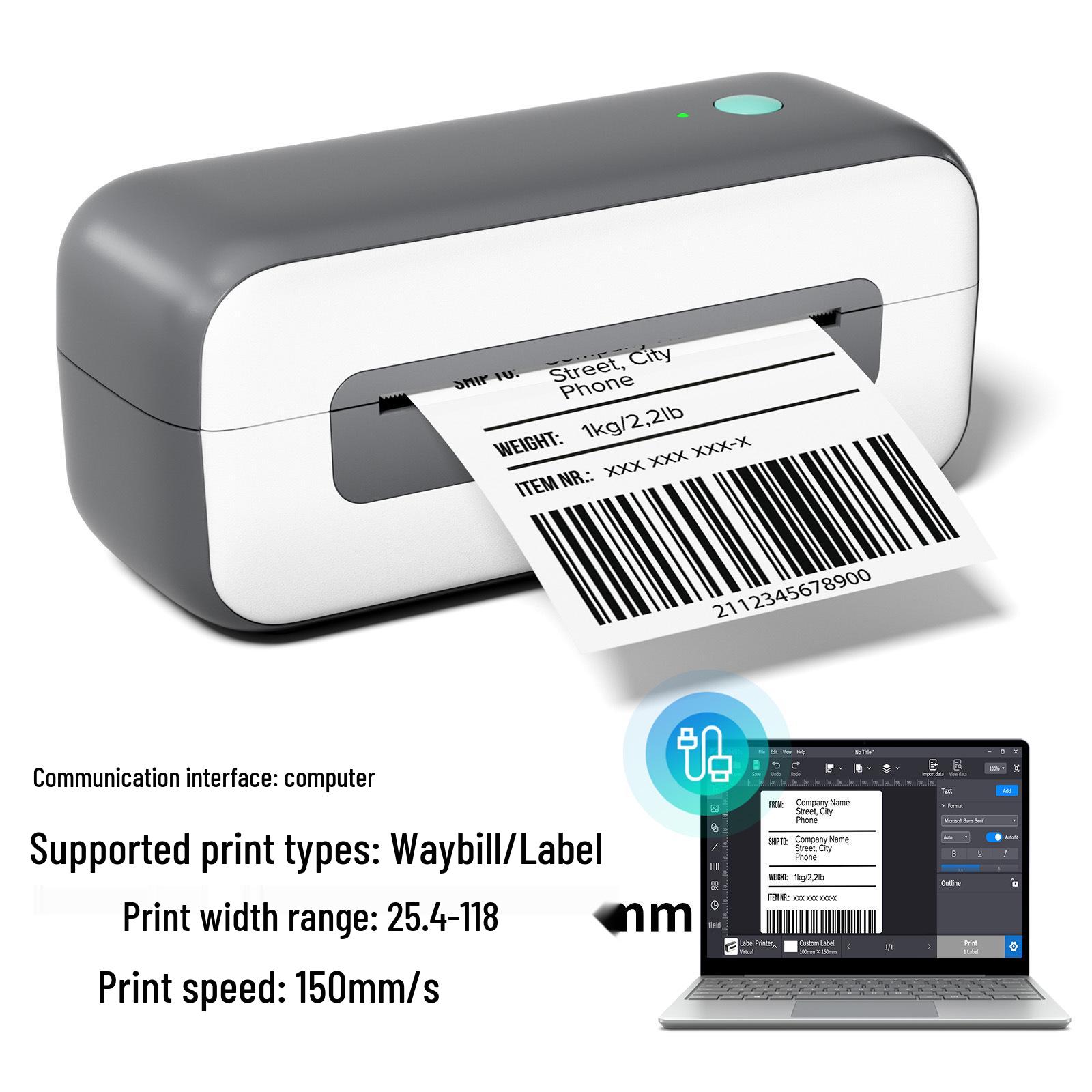 Термопринтер Bluetooth Phomemo 241BT - Бесчернильная печать этикеток и логотипов в HD