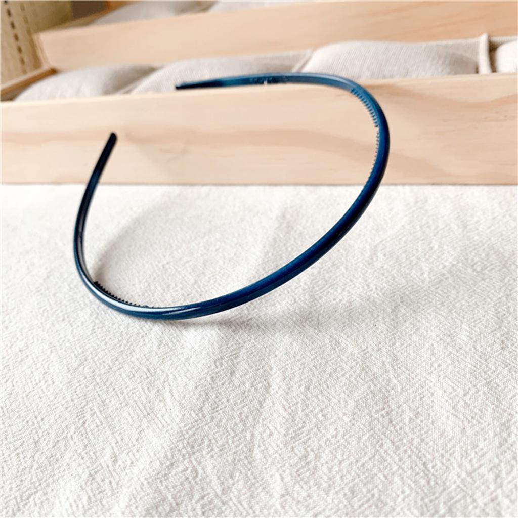 Bright Color Hairband Women Plastic Solid Color Thin Edge Toothed Non-slip Hair Hoop Headbands Girls Hair Accessories