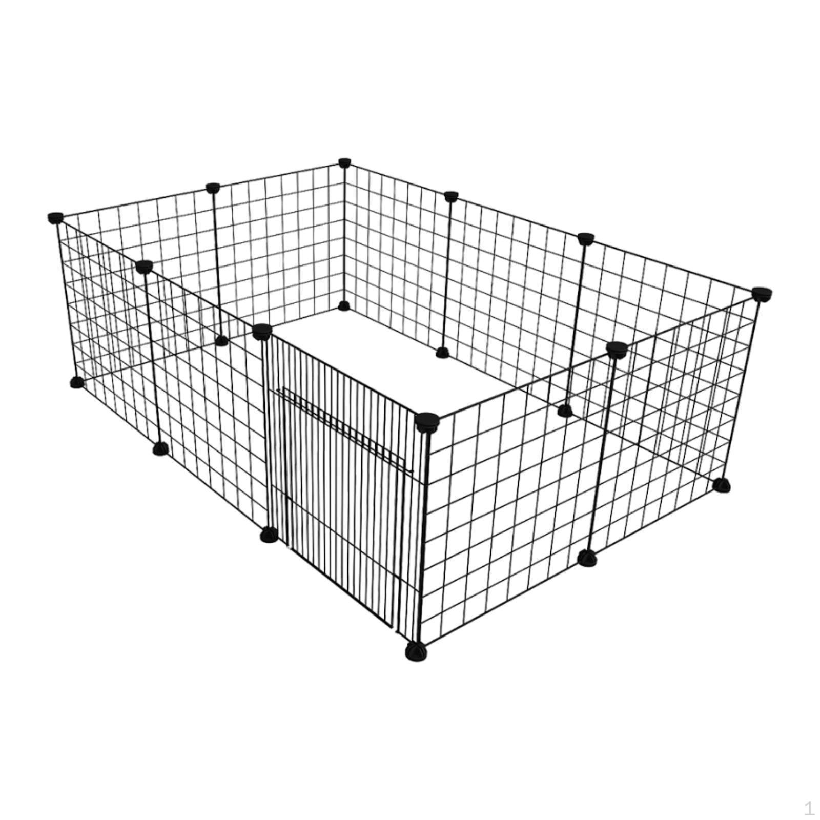 

Компактный манеж для маленьких питомцев - Складной вольер для упражнений чёрный