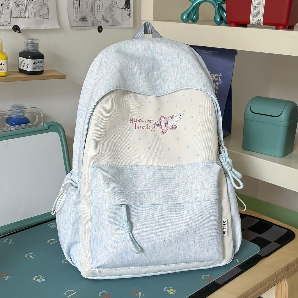 Schoolbag High Value Small Fresh Large Capacity Backpack Student Schoolbag High School Junior High School Girls Versatile Lightweight Weight Backpack