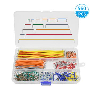 560-teiliges Jumper-Draht-Kit, 14 Längen, sortiert, vorgeformte Steckplatinen-Jumper-Draht mit Aufbewahrungsbox