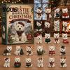 Xmas Party Favors 2026 Dog Christmas Advent Calendar, 24-Day Acrylic 2D Ornament Set Holiday Countdown Decorations with Cute Puppy Designs,