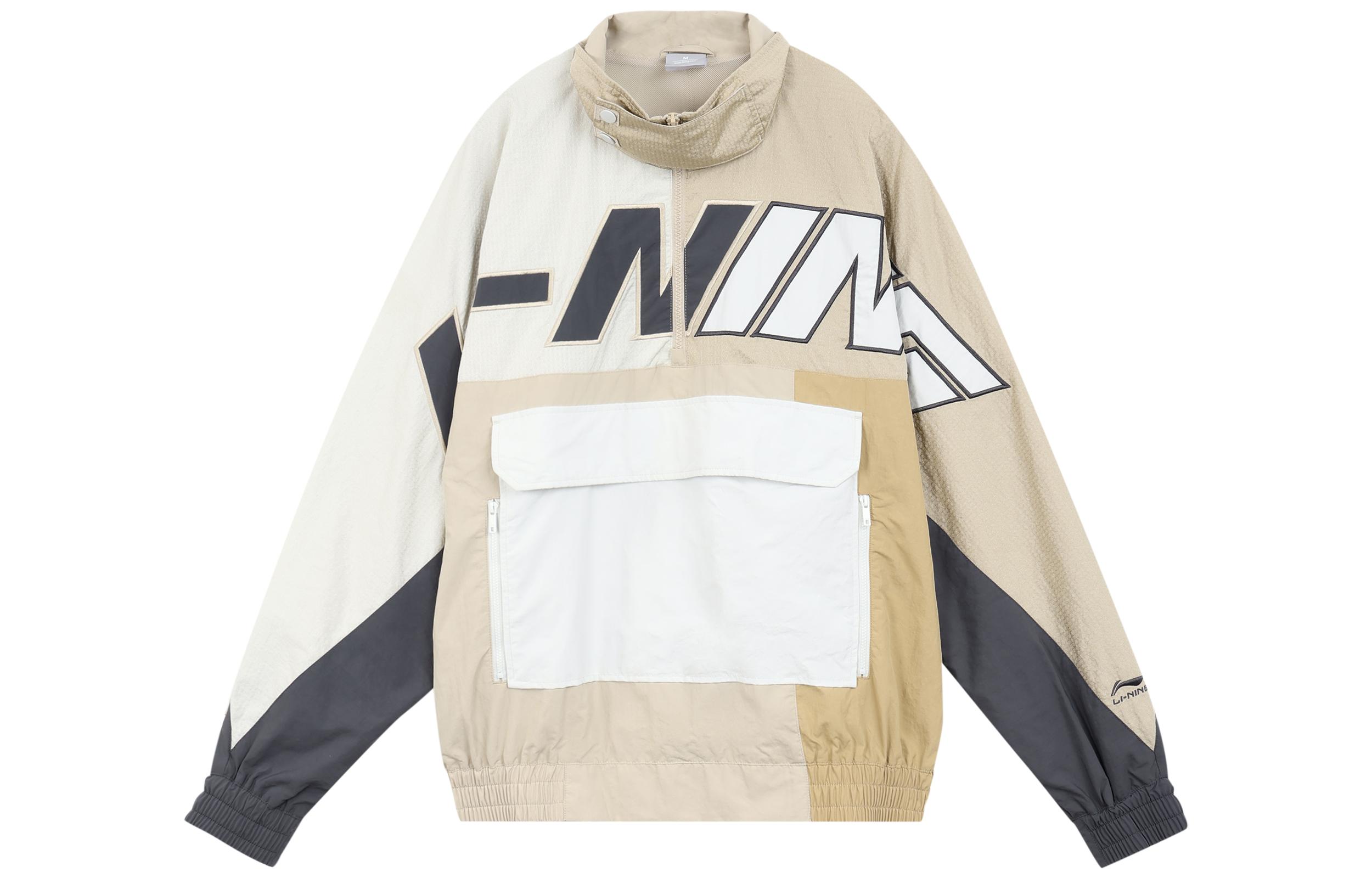 Li Ning Sports Fashion Collection Jackets Men s Khaki Stand Collar Moderate Other AFDR025-2 L