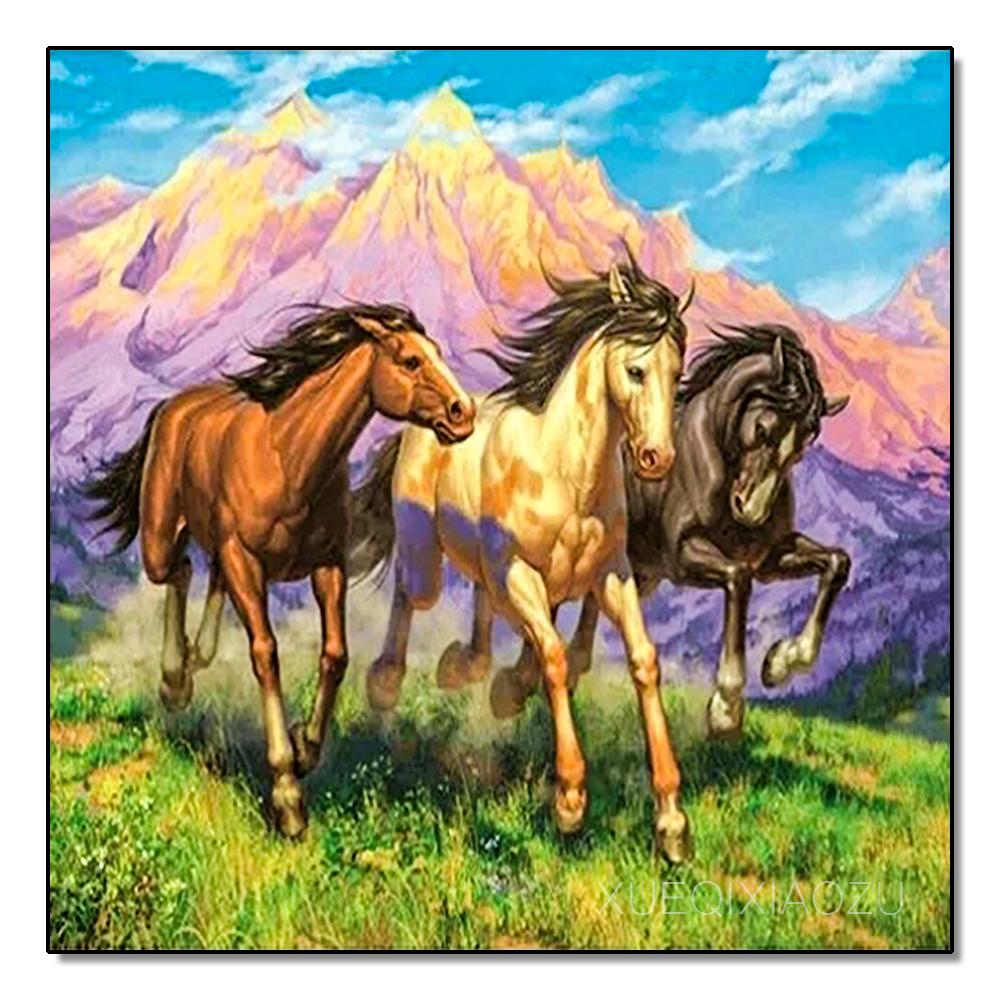 DIY Plná kulatá/čtvercová vrtačka Krajina Diamantová malba 5D Venkovská scenérie Domácí dekorace Umělecké řemeslo Kamínky Sada pro křížkovou výšivku