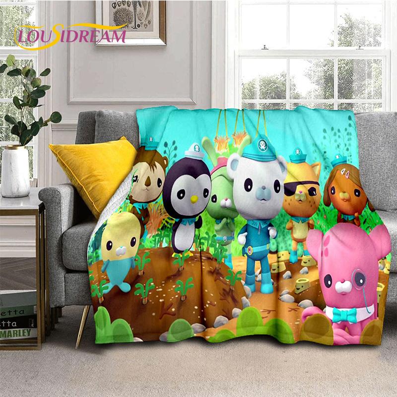 The Octonauts Barnacles Cute Cartoon Soft Blankets,Keep Warm Flannel Throw Blanket for Picnic Beds Sofa Home Bedroom Gifts Kids