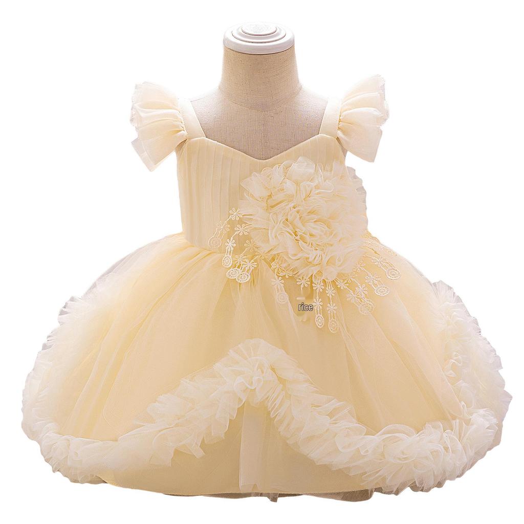 Infant Baby Girl Birthday and Wedding Mesh Dress for First Year