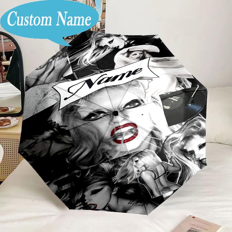 Custom Name Umbrella Bold Fashion Lady-Gaga Umbrella 8-Frame for Travel, Camping, Casual Lightweight Portable, Essential for Family Gifts