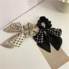 New Plaid Ribbon Hair Rings for Women Elegant Double Bow Headband Versatile Tie Hair Rubber Band Girl Hair Accessories
