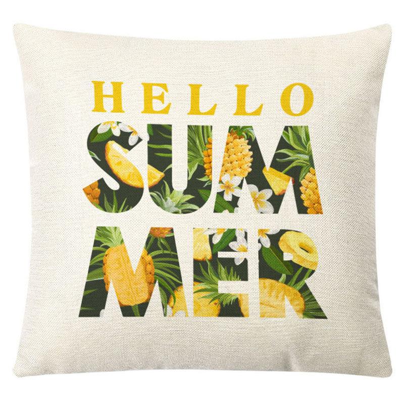 Pillow Farm Sunflower Pillow Cover Happy Summer Thanksgiving Car Waist Support Cushion Home Pillow Cover
