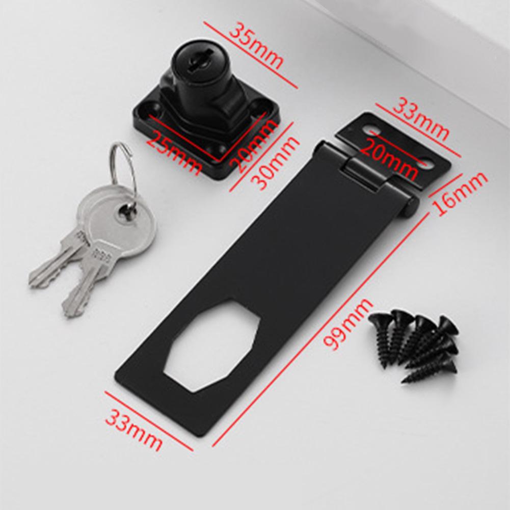 Sliding For Door Key Padlock Latch in Stainless Steel for Cabinets Drawers For Door Latches Zinc Alloy Security