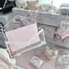 1pcs Polka Dot Envelope Series Acrylic Storage Rack, Lace Bow Multi-purpose Kawaii Organizer Tray For Collecting Merch & Desk