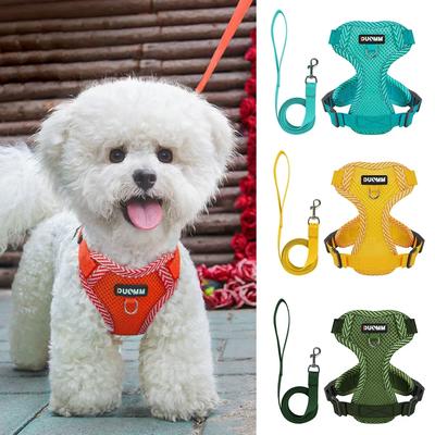 Adjustable Vest Chest Dog Collars Dog Harness Clothes Rope Small Dogs Reflective Breathable Outdoor Walking Pet Dog Accessories