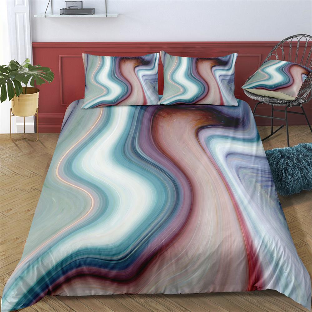 2023 New Style 3D Bedding Set Marble Printing Home Bed Clothes Children Woman Decorative Pattern King Size Comforter Cover Suit Microfiber