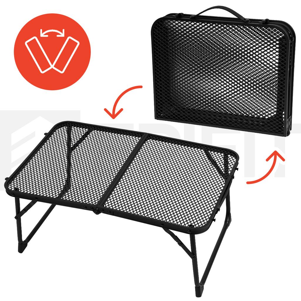 Folding Tourist Table Camping Picnic Table In a Suitcase Aluminum Flip 60