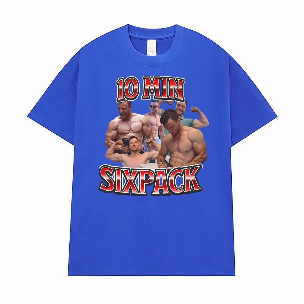 10 Min Sixpack Sasha Huber Vintage Gym Workout T Shirts Men Women Clothing High Quality Trend Cool T-shirts Short Sleeve T Shirt